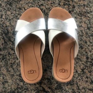 UGG Kari Slide Sandal 7 silver